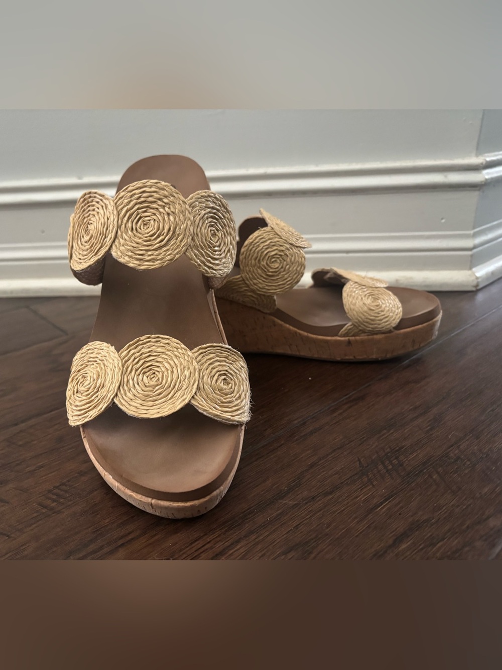 Corky’s wedge heel raffia sandals